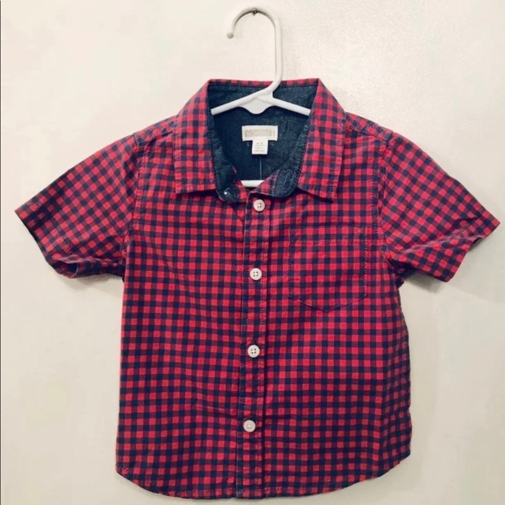 Boy’s Button Down Short-Sleeved Shirt NWT